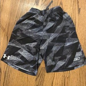 UA youth athletic shorts